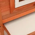Clapier large d'extérieur avec maison double