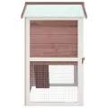 Clapier d'extérieur 3 portes Marron Bois