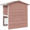 Clapier d'extérieur 3 portes Marron Bois
