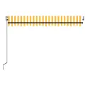 Auvent automatique capteur de vent/LED 400x350cm Jaune et blanc