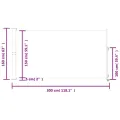 Auvent latéral rétractable de patio 160 x 300 cm Gris