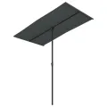 Parasol de jardin avec mât en aluminium 180x110 cm anthracite
