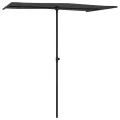 Parasol de jardin avec mât en aluminium 180x110 cm anthracite
