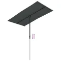 Parasol de jardin avec mât en aluminium 180x110 cm anthracite