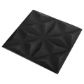 Panneaux muraux 3D 24 pcs 50x50 cm noir origami 6 m²