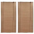 Stores roulants en bambou 2 pcs 150x220 cm Marron