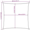 Voile d'ombrage 160 g/m² Noir 3,6x3,6 m PEHD