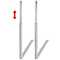 Pieds de table télescopique 2 pcs Chrome 710 mm - 1100 mm