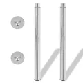 Pieds de table télescopique 2 pcs Chrome 710 mm - 1100 mm