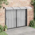 Auvent de porte Noir 350x100 cm Polycarbonate