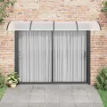 Auvent de porte Noir 350x100 cm Polycarbonate