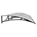 Auvent de porte Noir 350x100 cm Polycarbonate