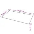 Dessus de table rectangulaire Verre trempé 1200 x 650 mm