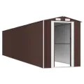 Abri de jardin Marron foncé 192x938x223 cm Acier galvanisé