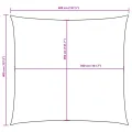 Voile de parasol tissu oxford carré 4x4 m crème