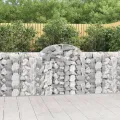 Panier de gabions arqué 200x30x100/120 cm Fer galvanisé