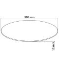 Dessus de table ronde en verre trempé 900 mm