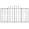 Paniers à gabions arqués 6 pcs 200x30x100/120 cm Fer galvanisé