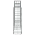 Paniers à gabions arqués 6 pcs 200x30x100/120 cm Fer galvanisé