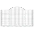 Paniers à gabions arqués 8 pcs 200x30x100/120 cm Fer galvanisé