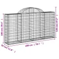 Paniers à gabions arqués 8 pcs 200x30x100/120 cm Fer galvanisé