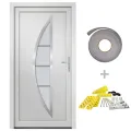 Porte d'entrée Blanc 98x208 cm PVC