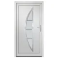Porte d'entrée Blanc 98x208 cm PVC