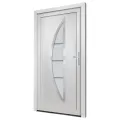 Porte d'entrée Blanc 98x208 cm PVC
