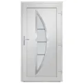 Porte d'entrée Blanc 98x208 cm PVC