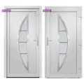 Porte d'entrée Blanc 98x208 cm PVC