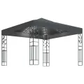 Tonnelle avec guirlande lumineuse à LED 3x3 m Anthracite