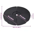 Socle de parasol en forme d'éventail 4 pcs Noir