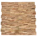 Panneaux de revêtement mural 3D 10 pcs 1,08 m² Bois de teck