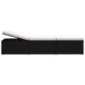 Chaise longue avec coussin et table à thé rotin Blanc crème
