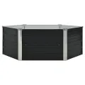 Jardinière surélevée Anthracite 129x129x45 cm Acier galvanisé