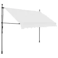Auvent manuel rétractable avec LED 250 cm Crème