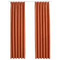 Rideaux occultants avec crochets 2 pcs Rouille 140x225 cm