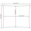 Voile de parasol tissu oxford rectangulaire 2,5x3,5 m taupe