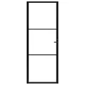 Porte intérieure Verre ESG et aluminium 76x201,5 cm Noir
