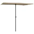 Parasol de jardin avec mât en aluminium 2x1,5 m Taupe