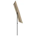 Parasol de jardin avec mât en aluminium 2x1,5 m Taupe