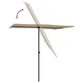 Parasol de jardin avec mât en aluminium 2x1,5 m Taupe