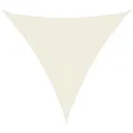 Voile de parasol tissu oxford triangulaire 4x4x4 m crème