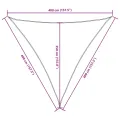 Voile de parasol tissu oxford triangulaire 4x4x4 m crème