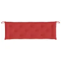 Coussins de banc jardin lot de 2 rouge 150x50x7 cm tissu Oxford