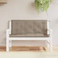 Coussins de banc jardin lot de 2 taupe 120x50x7 cm tissu Oxford