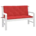 Coussins de banc jardin lot de 2 rouge 120x50x7 cm tissu Oxford