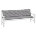 Coussins de banc jardin lot de 2 gris 200x50x7 cm tissu Oxford