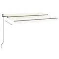 Auvent rétractable automatique 400x350 cm Crème