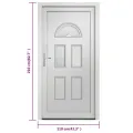 Porte d'entrée blanc 110x210 cm PVC